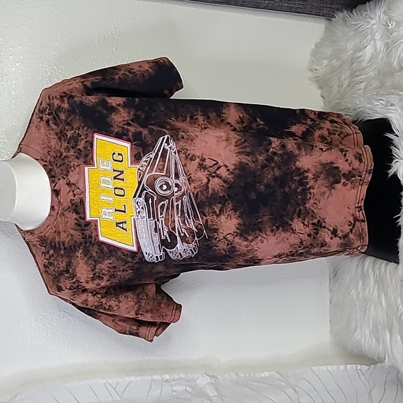 pro west Other - T-Shirt Size XL Short Sleeve Brown Tie Dye Cotton Low Rider Graphic Casual